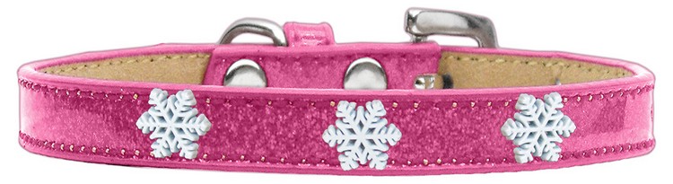 Snowflake Widget Dog Collar Pink Ice Cream Size 10